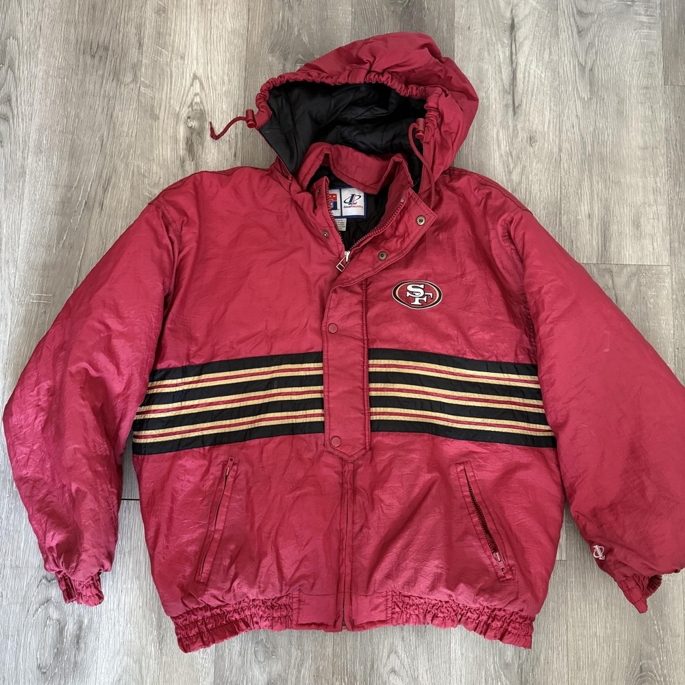 Vintage San Francisco 49ers Jacket Mens XL Red NFL Football Logo Athletic 90s